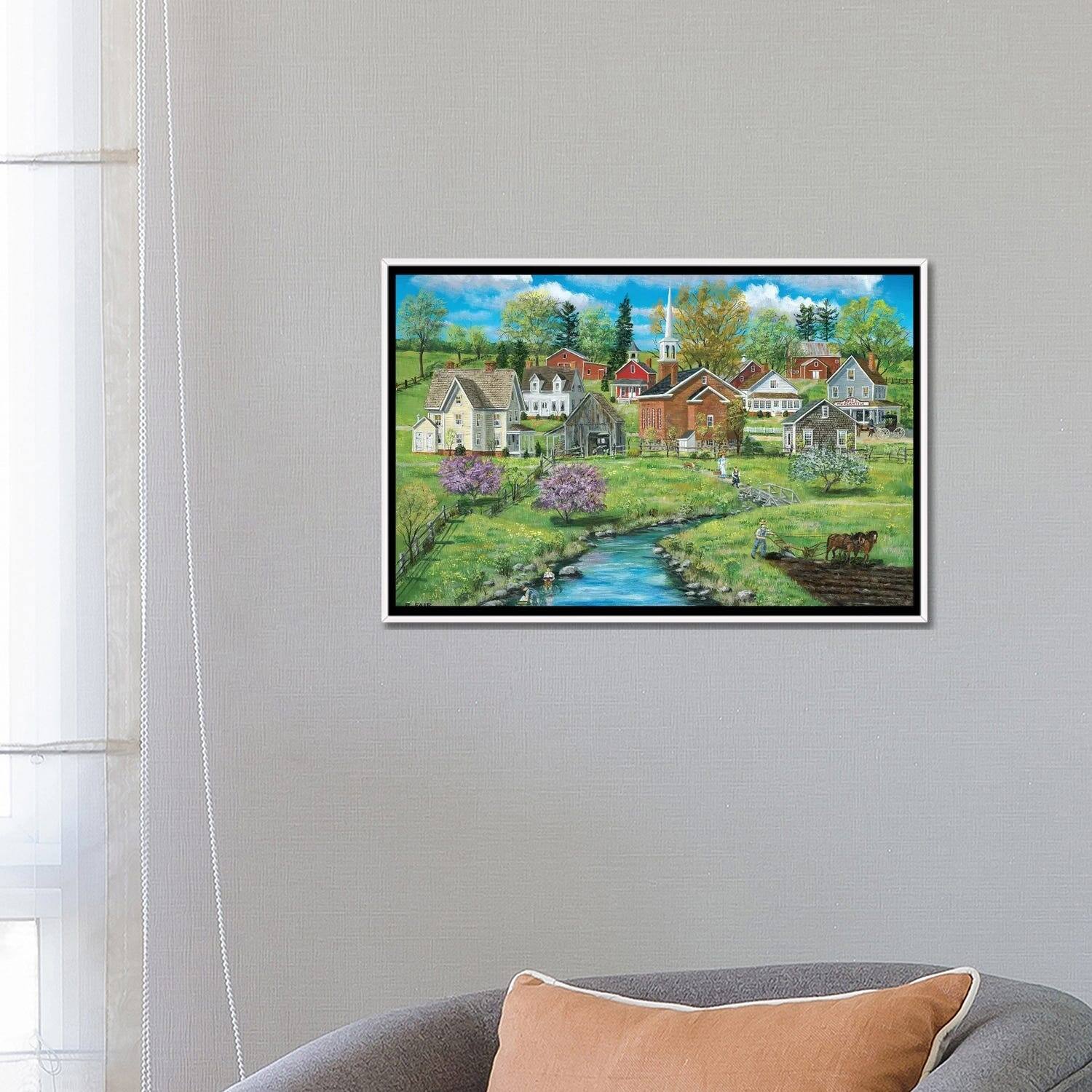 iCanvas "Crab Apple Creek" by Bob Fair Framed Canvas Print Bed Bath